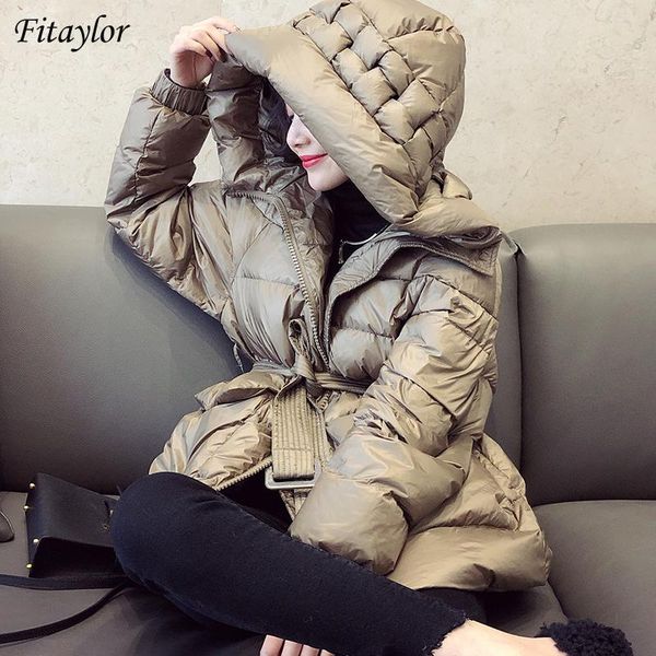 fitaylor 2020 women weave hooded winter jacket new white duck down thick white parkas warm sash tie up red snow coat, Black
fitaylor 2020 women weave hooded winter jacket new white duck down thick white parkas warm sash tie up red snow coat, Black