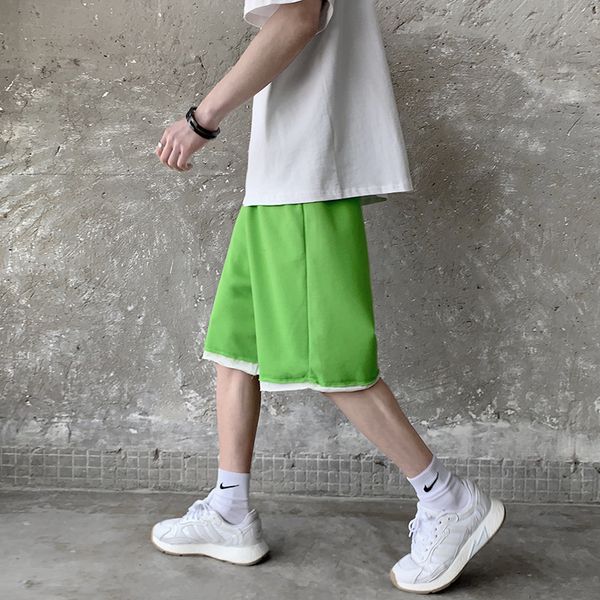 shorts men's fashion brand loose summer sports pants splicing trend versatile korean couple's capris, White;black
shorts men's fashion brand loose summer sports pants splicing trend versatile korean couple's capris, White;black