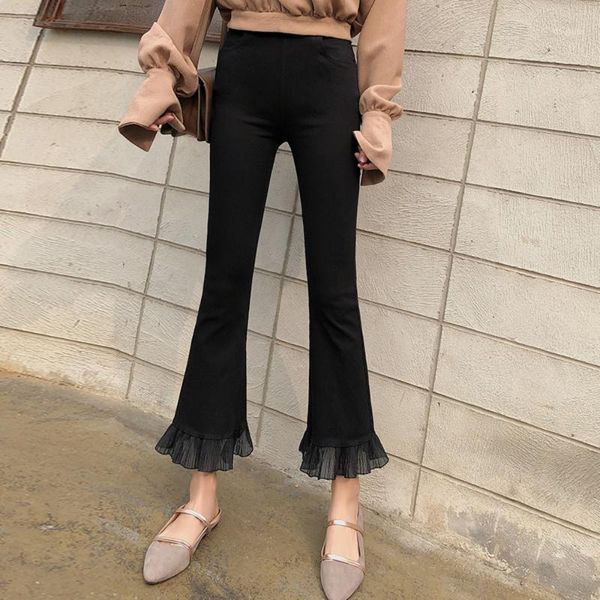 casual women's flare pants spring summer fashion loose ankle-length trousers female elastic waist black pant plus size 3xl1, Black;white
casual women's flare pants spring summer fashion loose ankle-length trousers female elastic waist black pant plus size 3xl1, Black;white