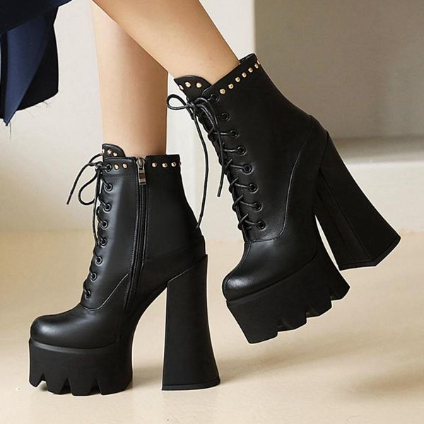boots brand large size 43 extreme high heels platform cool design ankle for party fashion winter shoes women, Black
boots brand large size 43 extreme high heels platform cool design ankle for party fashion winter shoes women, Black