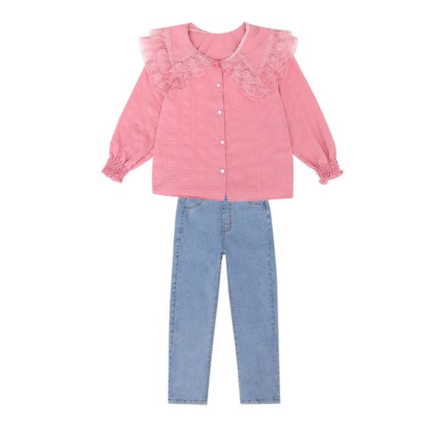 zwf401 autumn infant kids baby girl clothes sets pink long sleeve ruffle t-shirt+denim pants jeans outfits 201126, White
zwf401 autumn infant kids baby girl clothes sets pink long sleeve ruffle t-shirt+denim pants jeans outfits 201126, White