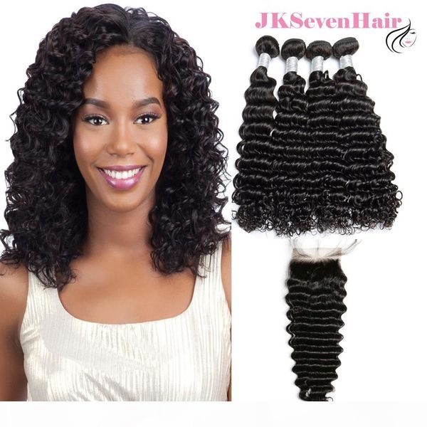 brazilian virgin hair bundles 4pcs with 4x4inch closure 10a grade deep wave cambodian indian peruvian malaysian hair weaves w lace closure, Black
brazilian virgin hair bundles 4pcs with 4x4inch closure 10a grade deep wave cambodian indian peruvian malaysian hair weaves w lace closure, Black