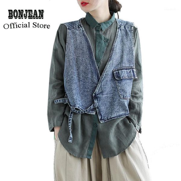 women denim cotton jacket sleeveless outwear vest short casual solid sweet cute for spring az262813301, Black;white
women denim cotton jacket sleeveless outwear vest short casual solid sweet cute for spring az262813301, Black;white