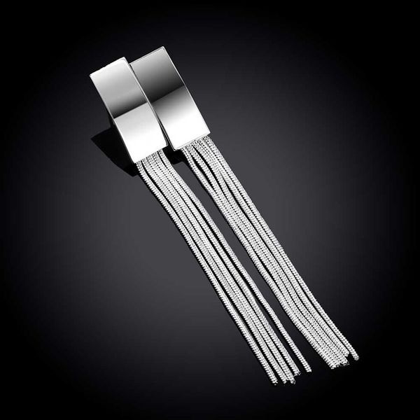 925 sterling long tassel fashion temperament earrings for women silver jewelry q1219
925 sterling long tassel fashion temperament earrings for women silver jewelry q1219