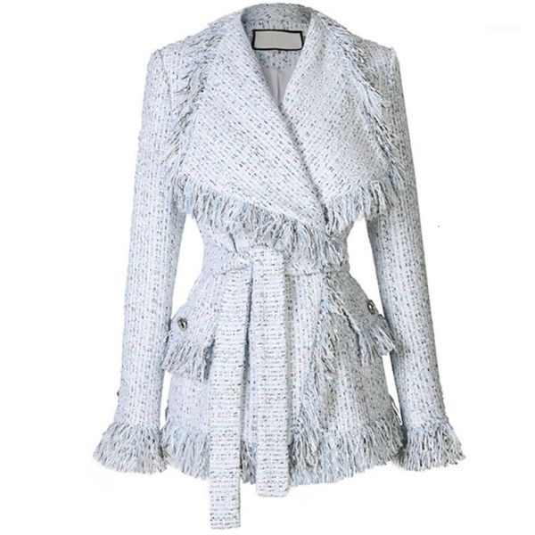 autumn winter loose fit blue tassels temperament woolen coat new long sleeve women fashion1, White;black
autumn winter loose fit blue tassels temperament woolen coat new long sleeve women fashion1, White;black