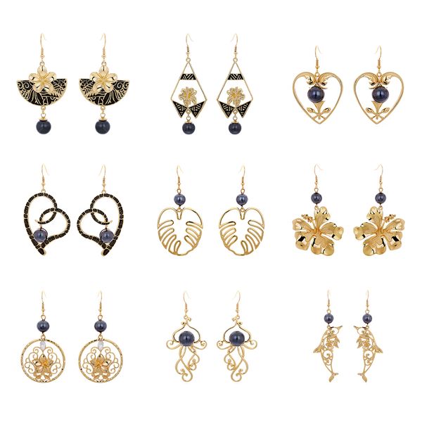 earrings gold plated earring jewelry set geometric drop plumeria flower pearl heart hawaiian earrings for women gifts, Silver 
earrings gold plated earring jewelry set geometric drop plumeria flower pearl heart hawaiian earrings for women gifts, Silver