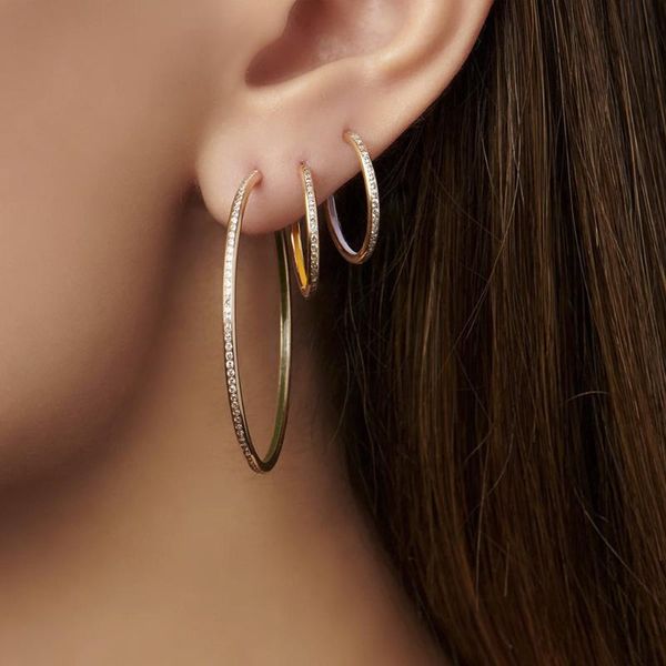 hoop & huggie simple lovely girl's huggies big hoops earrings boho classic minimal charming purple white crystal stud thin gift, Golden;silver
hoop & huggie simple lovely girl's huggies big hoops earrings boho classic minimal charming purple white crystal stud thin gift, Golden;silver