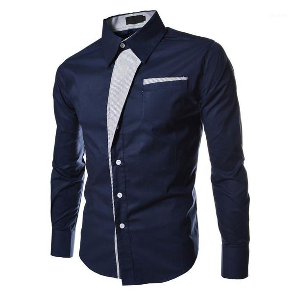 wholesale- syb 2016 new autumn casual male long sleeve stripe shirts social blouses slim fit shirts1, White;black