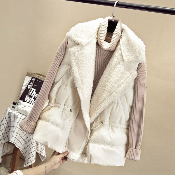 bencs lambskin women vest winter version new korean 2020 loose medium length vest vestthickened down cotton waistcoat for women osy8t, White;black
bencs lambskin women vest winter version new korean 2020 loose medium length vest vestthickened down cotton waistcoat for women osy8t, White;black