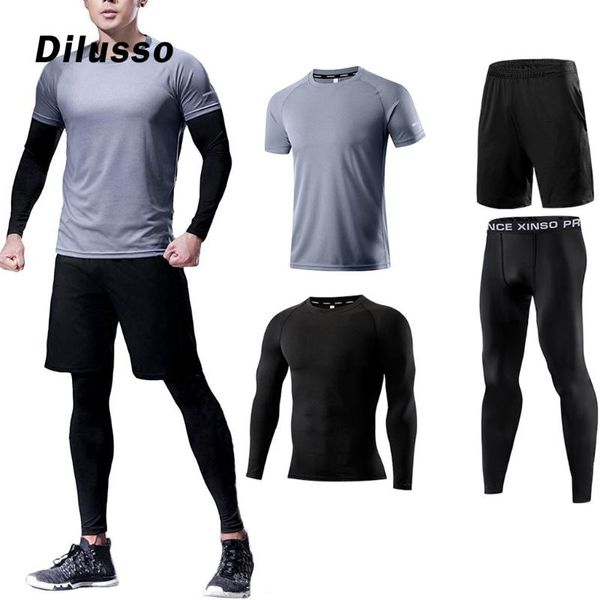 4pc men's outdoors fitness casual sets solid quick drying sports training sets male outdoor running elasticity fashion suit, Gray
4pc men's outdoors fitness casual sets solid quick drying sports training sets male outdoor running elasticity fashion suit, Gray