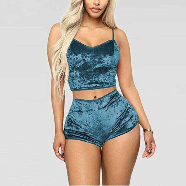fashion women 2 pieces velvet sleepwear spaghetti strap velvet shorts pajamas set ladies sleepwear female pajama party set, White
fashion women 2 pieces velvet sleepwear spaghetti strap velvet shorts pajamas set ladies sleepwear female pajama party set, White