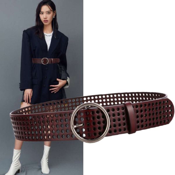 women's genuine cow leather simple and versatile fashion hollow out round button wide belt decorative dress coat waist, Black;brown
women's genuine cow leather simple and versatile fashion hollow out round button wide belt decorative dress coat waist, Black;brown