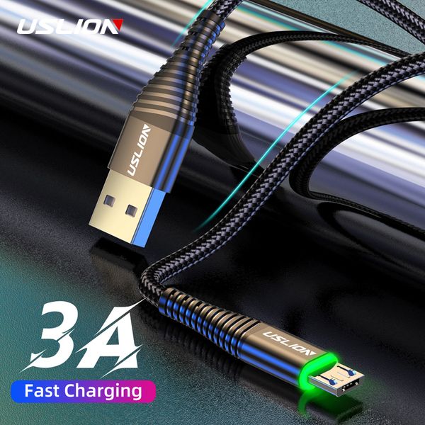 uslion 3a micro кабель 0.5м / 1m / 2m синхронизация данных быстрая зарядка провода для samsung huawei xiaomi примечание tablet android usb т
uslion 3a micro кабель 0.5м / 1m / 2m синхронизация данных быстрая зарядка провода для samsung huawei xiaomi примечание tablet android usb т