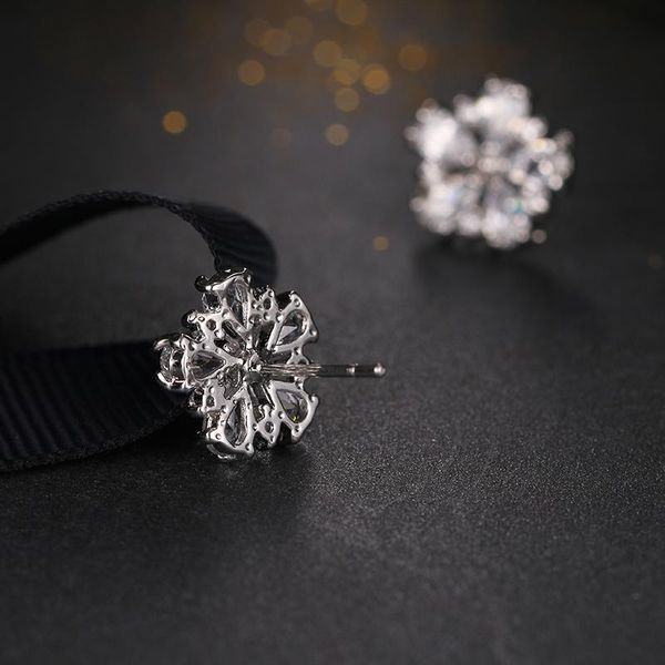 emmaya роскошные милый цветок малый серьги с цирконом камень женщины день подарков бижутерия emmaya luxury sqciqs bdefashion, Silver