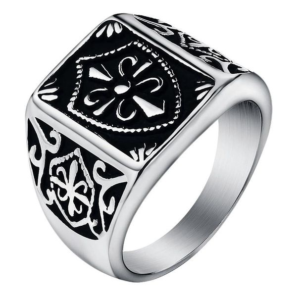 cluster rings fashion gold color fleur de lis shield ring men's silver-color cross crest signet stainless steel biker jewelry size 7-14, Golden;silver
cluster rings fashion gold color fleur de lis shield ring men's silver-color cross crest signet stainless steel biker jewelry size 7-14, Golden;silver