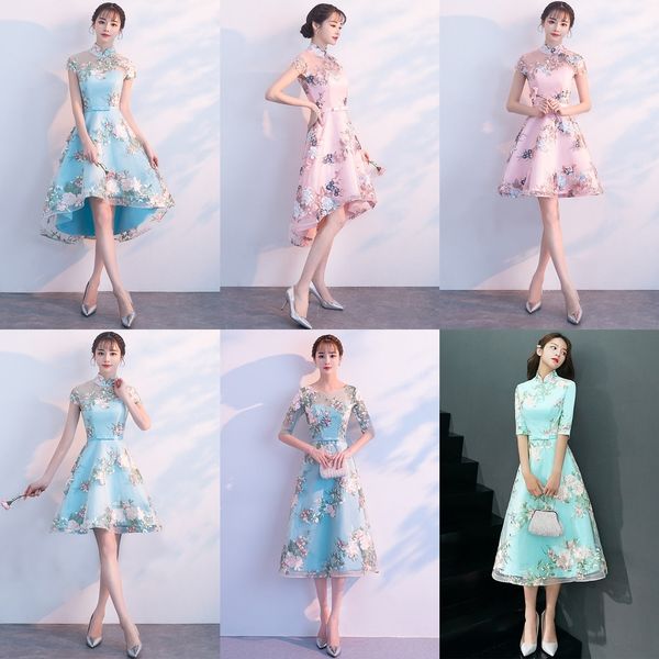 izimz improved 2020 new chinese style chinese girl small evening dress short girl's cheongsambanquet cheongsam dress gown daily evening, Black;gray
izimz improved 2020 new chinese style chinese girl small evening dress short girl's cheongsambanquet cheongsam dress gown daily evening, Black;gray