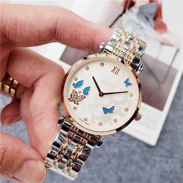 casual dress women watch stainless steel devil butterfly diamond dial quartz movement lady watches women wristwatch, Slivery;brown
casual dress women watch stainless steel devil butterfly diamond dial quartz movement lady watches women wristwatch, Slivery;brown