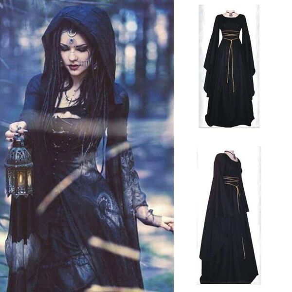 new party long sleeve round neck belt irregular women's dress halloween costume, Black;gray
new party long sleeve round neck belt irregular women's dress halloween costume, Black;gray