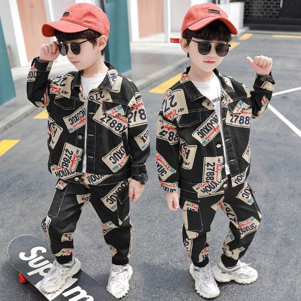 fashion denim boys suits letter kids suits long sleeve coats jacket+jeans trousers 2pcs/set boys clothing sets boys clothes retail b2442, White
fashion denim boys suits letter kids suits long sleeve coats jacket+jeans trousers 2pcs/set boys clothing sets boys clothes retail b2442, White