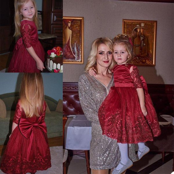 girl's dresses elegant a line flower girls lace appliques half sleeve girls' pageant gowns kids lovely party celebrity dress, Red;yellow
girl's dresses elegant a line flower girls lace appliques half sleeve girls' pageant gowns kids lovely party celebrity dress, Red;yellow