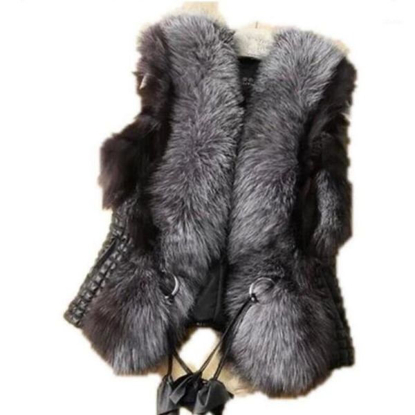 women's fur & faux fashion autumn winter vest women jacket 2021 imitation one coat plus size female short leather jacket1, Black
women's fur & faux fashion autumn winter vest women jacket 2021 imitation one coat plus size female short leather jacket1, Black