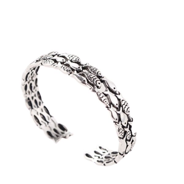 yiyan 925 sterling silver fish bracelet retro sterling silver bangle for women fashion fine silver jewelry 1028, Black
yiyan 925 sterling silver fish bracelet retro sterling silver bangle for women fashion fine silver jewelry 1028, Black