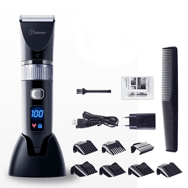hatteker professional electric hair clipper ceramic blade waterproof hair trimmer led display haircut machine for men 69001
hatteker professional electric hair clipper ceramic blade waterproof hair trimmer led display haircut machine for men 69001