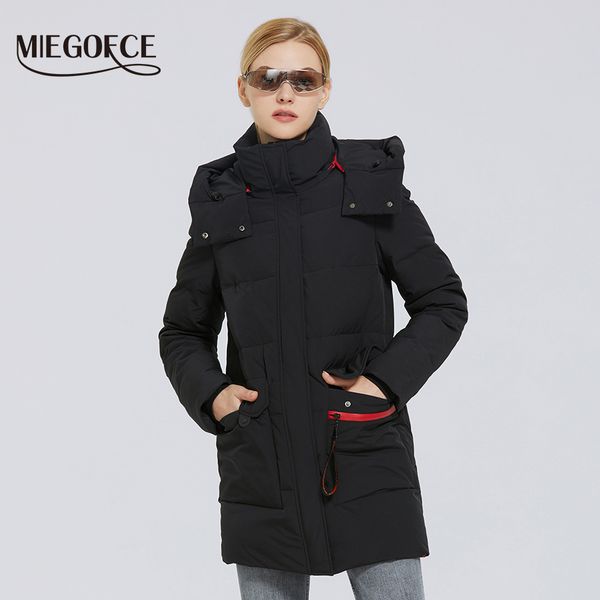miegofce 2020 winter new women's cotton coat warm windproof jacket simple design winter parka women clothes wintertime coat 1014, Black 
miegofce 2020 winter new women's cotton coat warm windproof jacket simple design winter parka women clothes wintertime coat 1014, Black