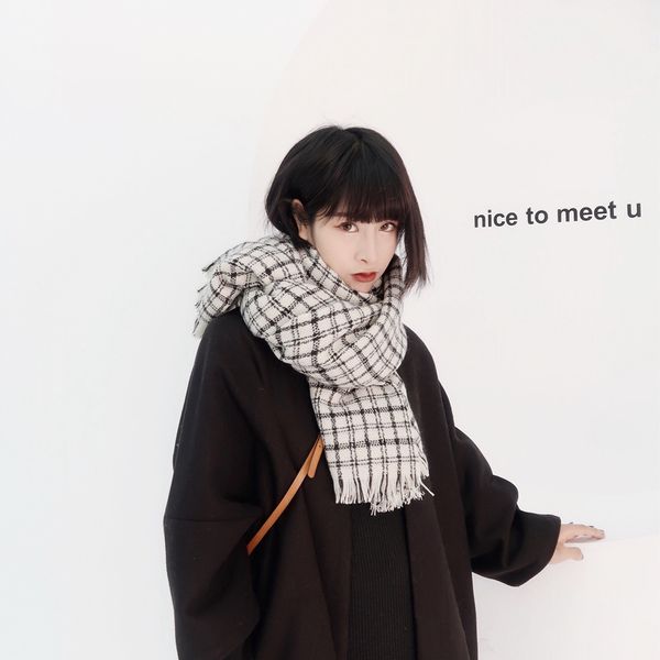 imitation cashmere scarf winter women's korean version new versatile lovers bib plaid long shawl for girls, Blue;gray
imitation cashmere scarf winter women's korean version new versatile lovers bib plaid long shawl for girls, Blue;gray