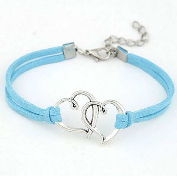 2022 new double hearts bracelets velvet cord solid color woven bracelets charms gifts for others wrap bracelets, Golden;silver
2022 new double hearts bracelets velvet cord solid color woven bracelets charms gifts for others wrap bracelets, Golden;silver