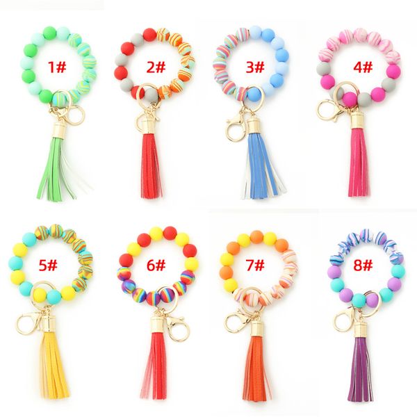 colorful silicone bead bracelet party favor beech beads wrist keychain pendant leather bracelet
colorful silicone bead bracelet party favor beech beads wrist keychain pendant leather bracelet