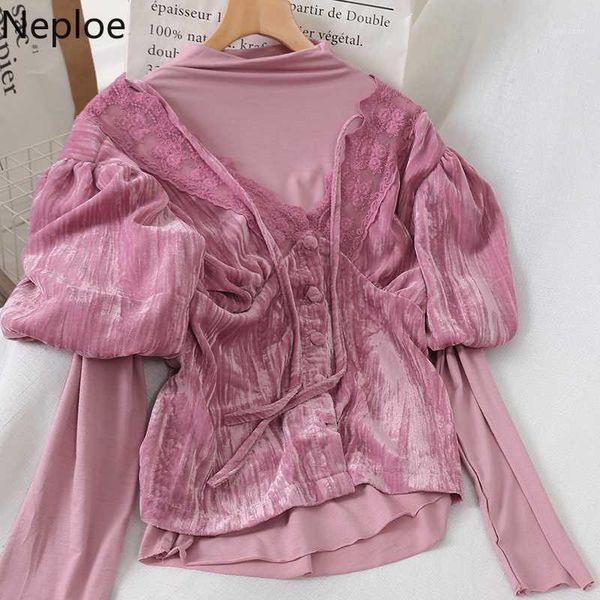 neploe high neck velet lace patchwork blouse autumn spring 2020 new puff long sleeve thicked warm blusas fashion shirt new 485271, White
neploe high neck velet lace patchwork blouse autumn spring 2020 new puff long sleeve thicked warm blusas fashion shirt new 485271, White