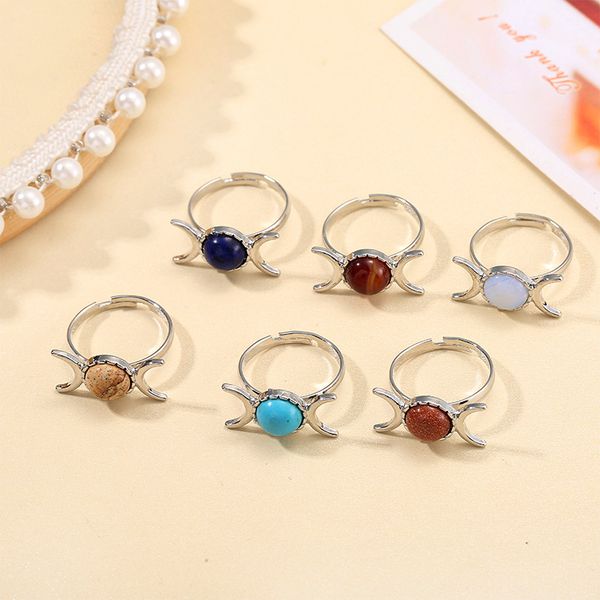 natural stone ring pink quartz turquoise lapis tiger eye healing chakra crystal adjustable finger rings for women party jewelry, Golden;silver
natural stone ring pink quartz turquoise lapis tiger eye healing chakra crystal adjustable finger rings for women party jewelry, Golden;silver