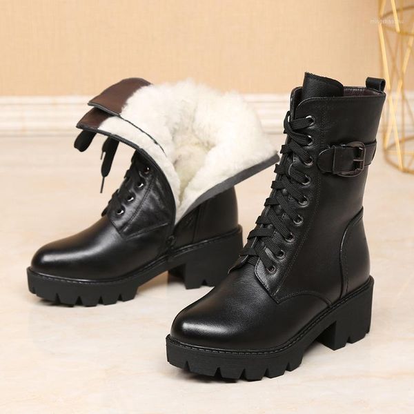 boots full cowhide cross strap side zipper in-tube warm winter plush wool snow women leather shoes1, Black
boots full cowhide cross strap side zipper in-tube warm winter plush wool snow women leather shoes1, Black