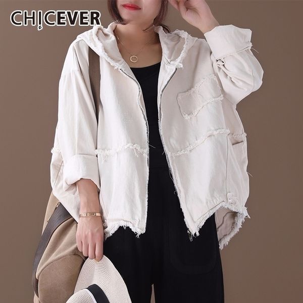 chicever korean denim jacket female hooded long sleeve pockets asymmetric frayed coat women casual fashion clothes tide 201017, Black;brown
chicever korean denim jacket female hooded long sleeve pockets asymmetric frayed coat women casual fashion clothes tide 201017, Black;brown