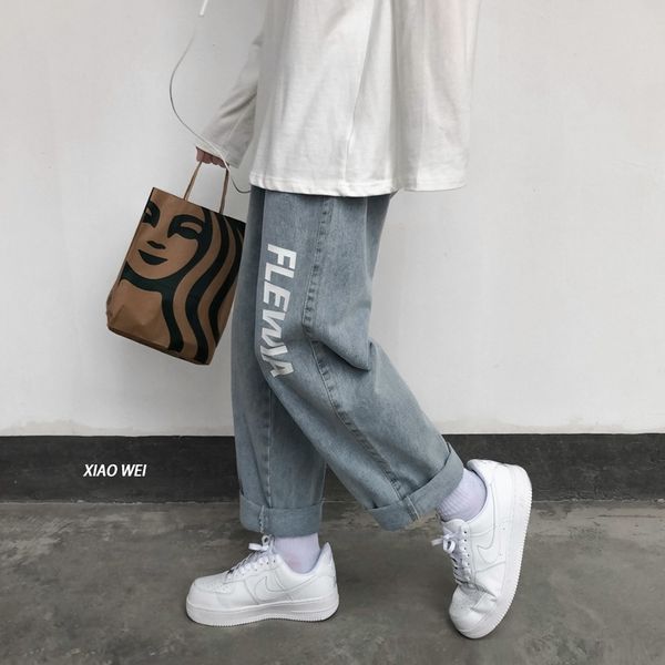 ngaqf 2020 autumn men's loose straight versatile letter print jeans and jeans dad tube pants ins fashion trend pants ylq4y, Blue
ngaqf 2020 autumn men's loose straight versatile letter print jeans and jeans dad tube pants ins fashion trend pants ylq4y, Blue
