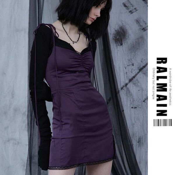 women streetwear fashion black lace up girl mini casual purple dress female trend spaghetti straps bodycon gothic dresses summer hot, White;black
women streetwear fashion black lace up girl mini casual purple dress female trend spaghetti straps bodycon gothic dresses summer hot, White;black
