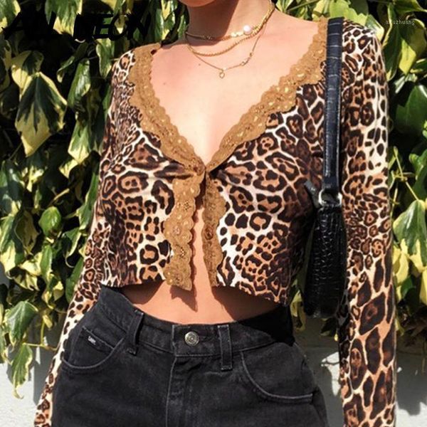 allneon y2k aesthetics leopard print wild lace trim crop e-girl vintage one button v-neck long sleeve khaki t-shirts 90s1, White
allneon y2k aesthetics leopard print wild lace trim crop e-girl vintage one button v-neck long sleeve khaki t-shirts 90s1, White
