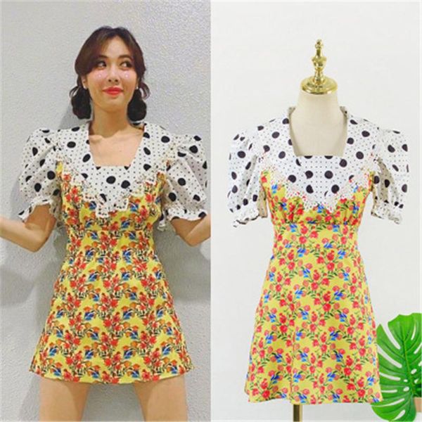 maternity dresses hyun a kim 2021 fashion color print stitching dress minority style short bubble sleeve skirt, White
maternity dresses hyun a kim 2021 fashion color print stitching dress minority style short bubble sleeve skirt, White