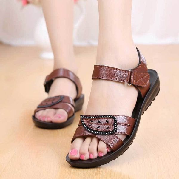 flat sandals women genuine leather sandals for mother summer beach shoes hook-loop ladies sandals casual shoes basic sandalias, Black
flat sandals women genuine leather sandals for mother summer beach shoes hook-loop ladies sandals casual shoes basic sandalias, Black