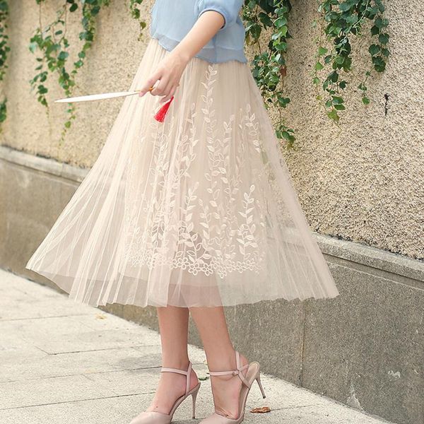 2020 new spring summer vintage skirts womens high elastic waist tulle mesh lace skirt long a line tutu skirt female jupe longue1, Black
2020 new spring summer vintage skirts womens high elastic waist tulle mesh lace skirt long a line tutu skirt female jupe longue1, Black
