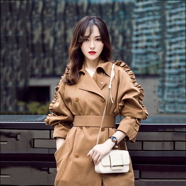 khaki double-breasted trench coat women autumn lapel long windbreaker clothes femme coat spring outwear 1026, Tan;black
khaki double-breasted trench coat women autumn lapel long windbreaker clothes femme coat spring outwear 1026, Tan;black