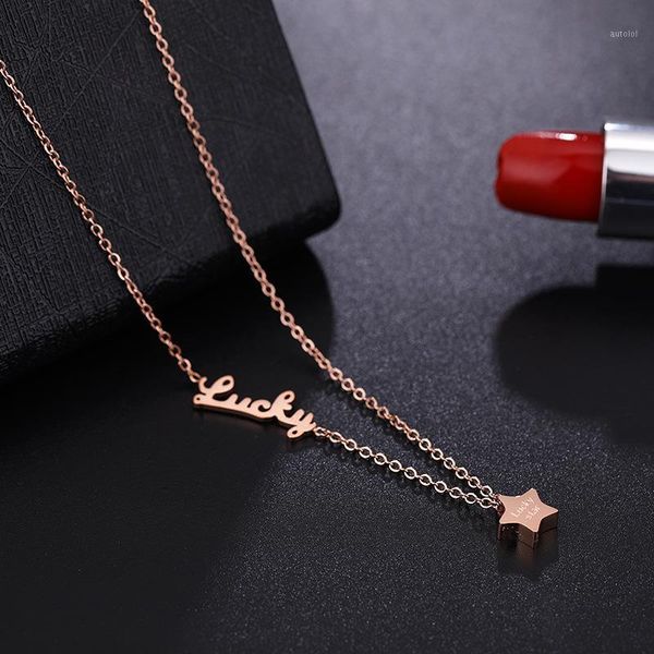 lovely rose gold necklace woman luckystar lucky star clavicle chain baitao necklace jewelry1, Silver
lovely rose gold necklace woman luckystar lucky star clavicle chain baitao necklace jewelry1, Silver