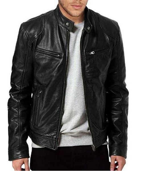 men's jackets 2021 spring men lambskin solid pu leather jacket black brown slim fit biker coat
men's jackets 2021 spring men lambskin solid pu leather jacket black brown slim fit biker coat