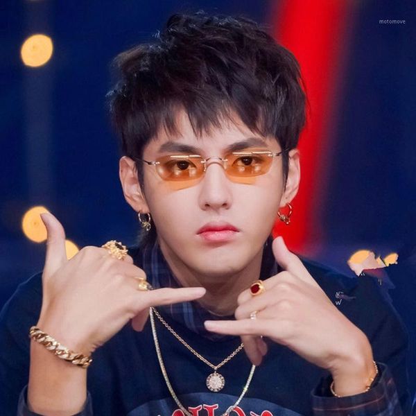 sunglasses wu yifan's same type of frameless small frame multicolor for men and women1, White;black
sunglasses wu yifan's same type of frameless small frame multicolor for men and women1, White;black
