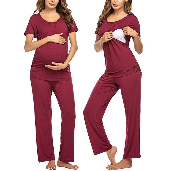 maternity clothes pijama mujer summer nightie for feeding & long pant set pregnant nightwear women sleepwear pyjama femme lj201125, White
maternity clothes pijama mujer summer nightie for feeding & long pant set pregnant nightwear women sleepwear pyjama femme lj201125, White