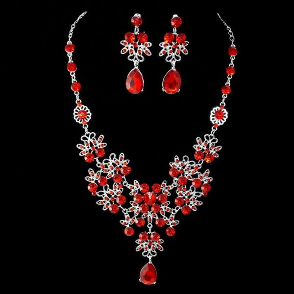 women necklace earrings set women wedding bridal prom crystal rhinestone pendant jewelry sets for female ladies partywear, Silver
women necklace earrings set women wedding bridal prom crystal rhinestone pendant jewelry sets for female ladies partywear, Silver