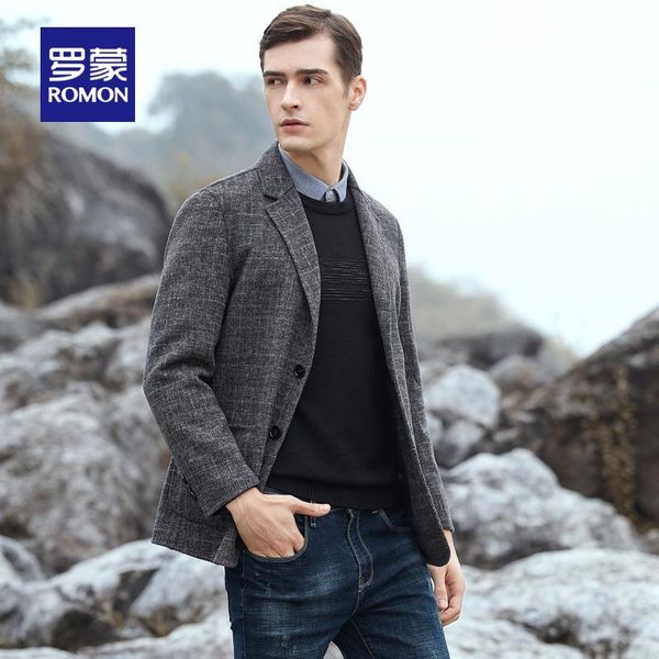 romon 2020 winter new men's short wool double-sided woolen lapel coat 6d222278, Black
romon 2020 winter new men's short wool double-sided woolen lapel coat 6d222278, Black