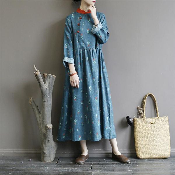 ethnic clothing johnature chinese style dress for women linen stand long sleeve cheongsam 2021 autumn vintage shirt, Red
ethnic clothing johnature chinese style dress for women linen stand long sleeve cheongsam 2021 autumn vintage shirt, Red