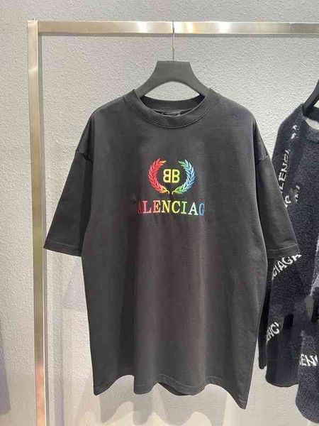 hip hop selling trendy brand balencia22ga embroidered rainbow letters off shoulder os version male and female lovers round neck short sleeve, White;black
hip hop selling trendy brand balencia22ga embroidered rainbow letters off shoulder os version male and female lovers round neck short sleeve, White;black